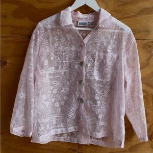 Chico Designs Pink Sheer Shacket